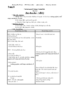 Giáo án Lớp 1 - Tuần 34 - Hoàng Thị Hoan - Trường TH Xuân Phú