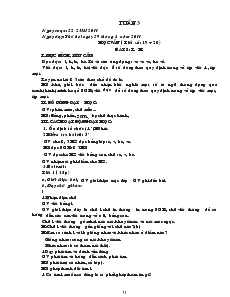 Giáo án Lớp 1 - Tuần 3