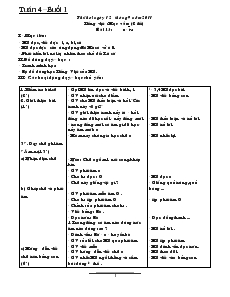 Giáo án Lớp 1 - Tuần 4 – Buổi 1