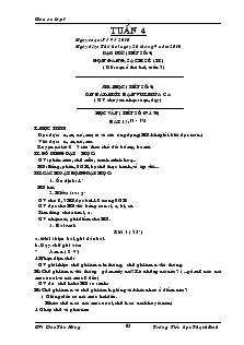 Giáo án Lớp 1 - Tuần 4 - Đào Thu Hường