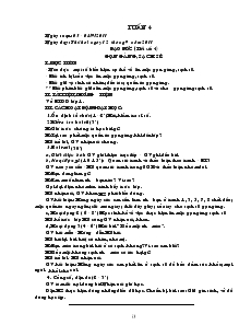 Giáo án Lớp 1 - Tuần 4