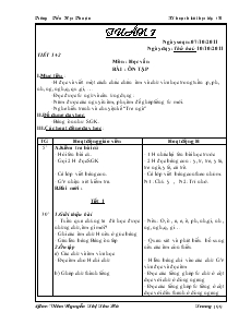 Giáo án Lớp 1 - Tuần 7 - Nguyễn Thị Thu Hà - Trường Tiểu học Thuận