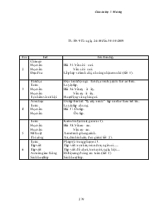 Giáo án Lớp 1 - Tuần 9 + 10