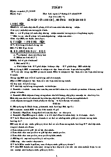 Giáo án Lớp 1 - Tuần 9 - Bùi Thị Thủy