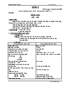 Giáo Án Lớp 1 - Tuần 9 - Phạm Thị Mỹ Hạnh - Trường Tiểu Học Tà Ngào