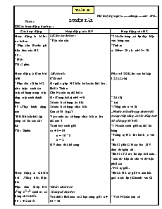 Giáo án Lớp 2 - Tuần 10