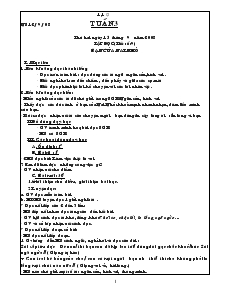 Giáo án Lớp 2 - Tuần 3