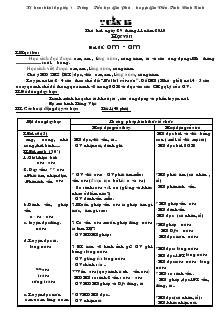 Giáo Án Lớp 1 - Tuần 15 - Phạm Thị Hậu - Trường Tiểu học Thanh Lĩnh