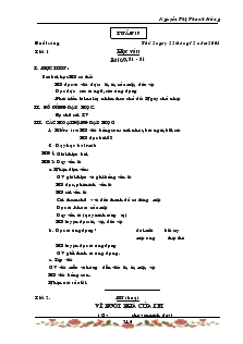 Giáo Án Lớp 1 - Tuần 17 - Nguyễn Thị Thanh Hồng