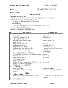 Giáo Án Lớp 1 - Tuần 18 - Phạm Thị Hậu - Trường Tiểu học Thanh Lĩnh