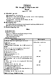 Giáo Án Lớp 1 - Tuần 18