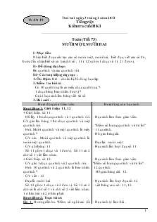 Giáo Án Lớp 1 - Tuần 19 đến Tuần 20