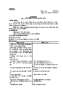 Giáo án Lớp 1 - Tuần 1