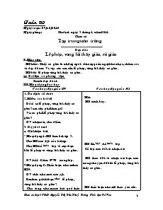 Giáo Án Lớp 1 - Tuần 20