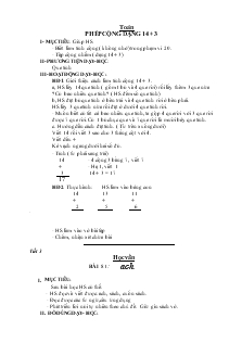 Giáo Án Lớp 1 - Tuần 20