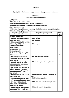 Giáo Án Lớp 1 - Tuần 20