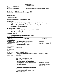 Giáo Án Lớp 1 - Tuần 26