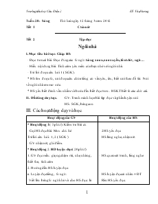 Giáo Án Lớp 1 - Tuần 28 - Đỗ Thị Hương - Trường tiểu học Chu Điện 2