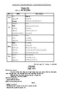 Giáo án lớp 1 - Tuần 28 - Nguyễn Thị Bích Liên - Trường Tiểu học Trần Quốc Toản