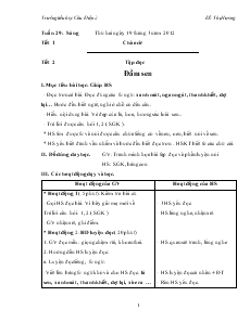 Giáo Án Lớp 1 - Tuần 29 - Đỗ Thị Hương - Trường tiểu học Chu Điện 2