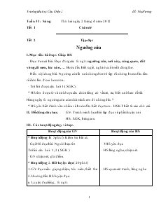 Giáo Án Lớp 1 - Tuần 31 - Đỗ Thị Hương - Trường tiểu học Chu Điện 2