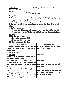 Giáo Án Lớp 1 - Tuần 31