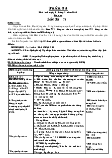 Giáo Án Lớp 1 - Tuần 34