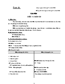 Giáo án Lớp 4 - Tuần 16