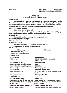 Giáo án Lớp 4 - Tuần 20