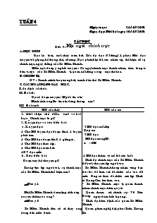 Giáo án Lớp 4 - Tuần 4