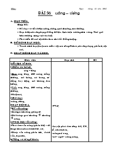 Giáo Án Tiếng Việt Lớp 1 - Từ Bài 56 Đến Bài 74