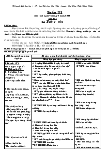 Kế hoach bài dạy lớp 1 - Tuần 31 - Trường Tiểu học Gia Phú - huyện Gia Viễn- Tỉnh Ninh Bình