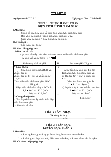 Giáo án Buổi chiểu Lớp 1 - Tuần 18