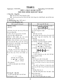 Giáo án Buổi chiểu Lớp 1 - Tuần 21