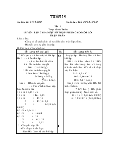 Giáo án Buổi chiều lớp 5 - Tuần 15