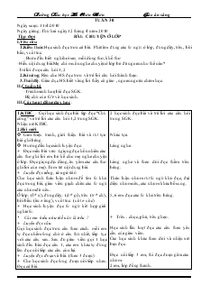 Giáo án Buổi sáng Lớp 1 - Tuần 30