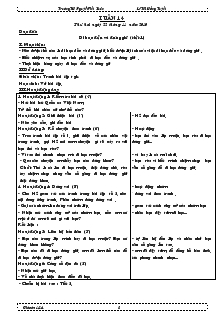 Giáo án Lớp 1 - Tuần 14 - Lê Thị Hồng Tuyết - Trường TH Nguyễn Viết Xuân