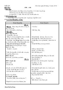 Giáo án Lớp 1 - Tuần 15 - Huỳnh Thị Kim Hoàng