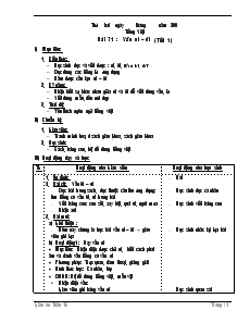 Giáo án Lớp 1 - Tuần 16