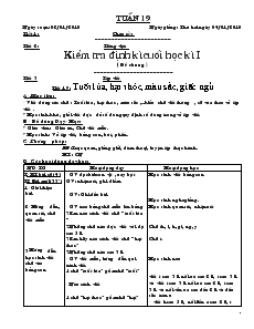 Giáo án Lớp 1 - Tuần 19