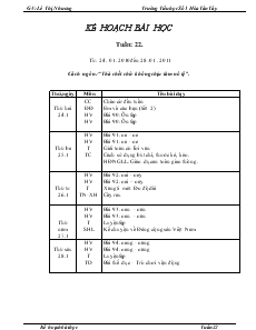 Giáo án Lớp 1 - Tuần 22 - Lê Thị Nhương - Trường Tiểu học Số 1 Hòa Tân Tây
