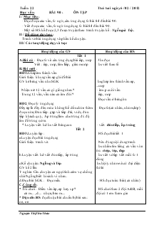 Giáo án Lớp 1 - Tuần 22 - Nguyễn Thị Thu Thảo