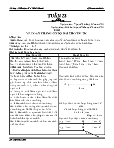 Giáo án Lớp 1 - Tuần 23 - Lê Thị Thu Hà - Trường Tiểu học Số 1 Hải Chánh