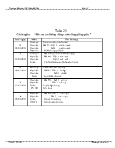 Giáo án Lớp 1 - Tuần 23 - Nguyễn Thị Liên - Trường Tiểu học Số 1 Hòa Mỹ Tây