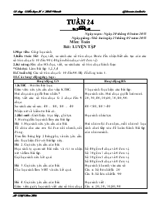 Giáo án Lớp 1 - Tuần 24 - Lê Thị Thu Hà - Trường Tiểu học Số 1 Hải Chánh