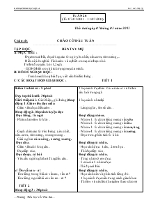 Giáo án Lớp 1 - Tuần 26 - Lê Thị Vy - Trường Tiểu học số 2 Phú Bài