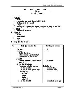 Giáo án Lớp 1 - Tuần 26 - Tôn Nữ Lam Giang - Trường Tiểu Học Nguyễn Viết Xuân