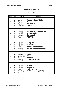 Giáo án Lớp 1 - Tuần 27 - Nguyễn Phi Tuấn - Trường Tiểu học EaBá