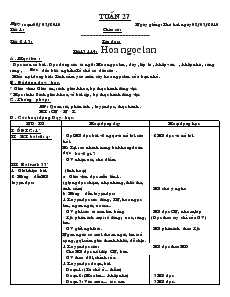 Giáo án Lớp 1 - Tuần 27