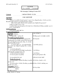 Giáo án Lớp 1 - Tuần 30 - Lê Thị Vy - Trường Tiểu học số 2 Phú Bài